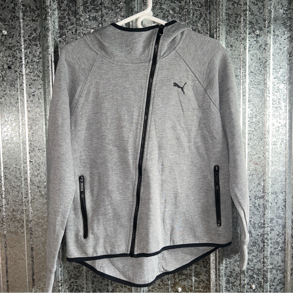 Puma Heather Gray Full-Zip Jacket